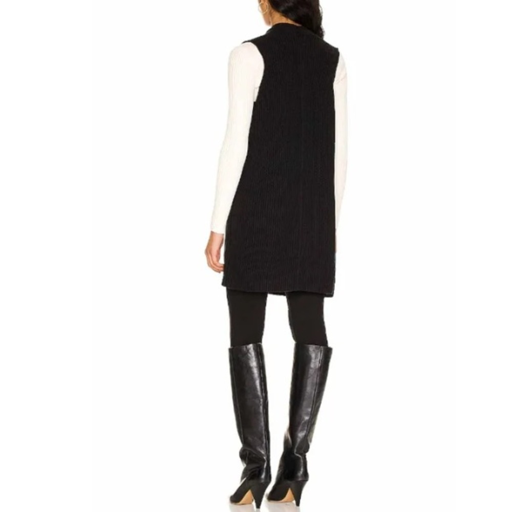 Splendid Cotton blend sleeveless cardigan, Black, Small - Picture 8 of 11